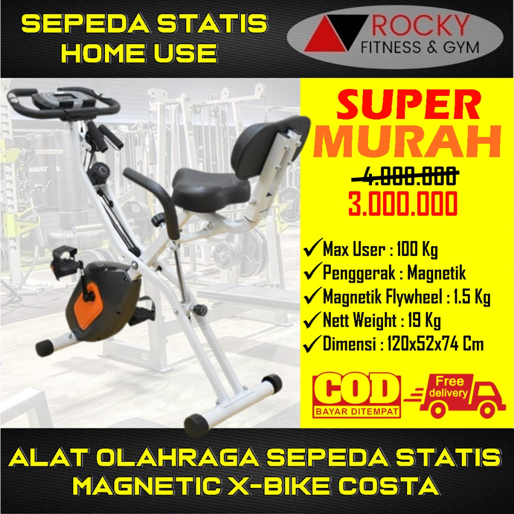 Sepeda Statis Magnetik X Bike Costa/Sepeda Statis/Alat Fitness