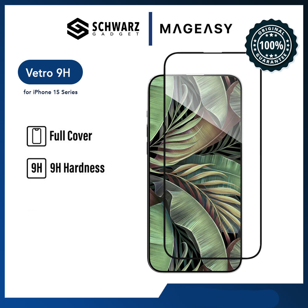 Mageasy Vetro 9H Tempered Glass full iPhone 15 Pro Max Plus Original