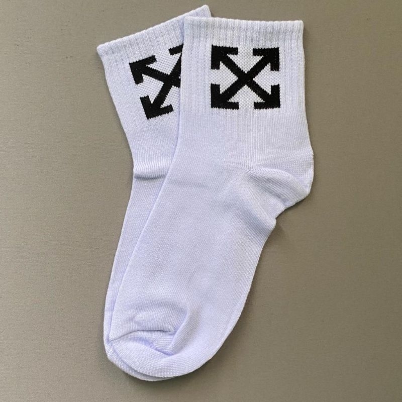 Kaos kaki Old School Pendek 3/4 Dewasa Unisex Keren Premium Distro-Putih logo X