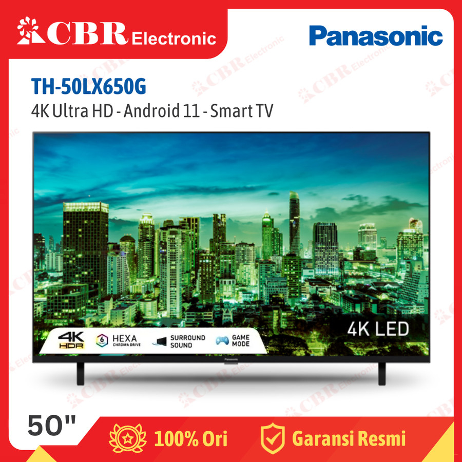 TV Panasonic 50 Inch LED 50LX650G (4K UHD - Android 11 - Smart TV)