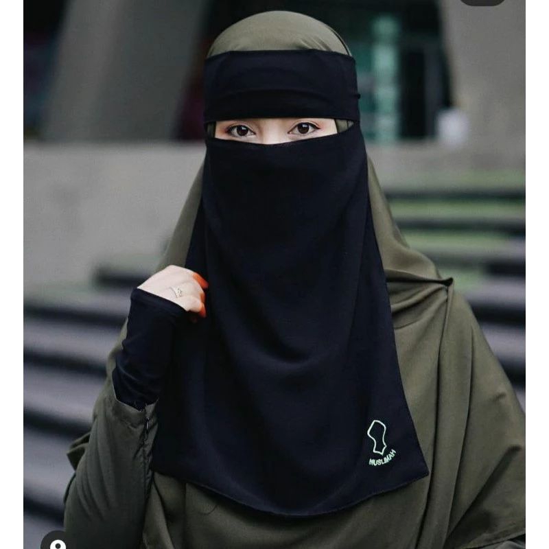 CADAR NIQAB TERMURAH NIQAB TEROMPAH payet Niqab Bandana Terompah Payet/Niqab Bandana hias swarovsky 