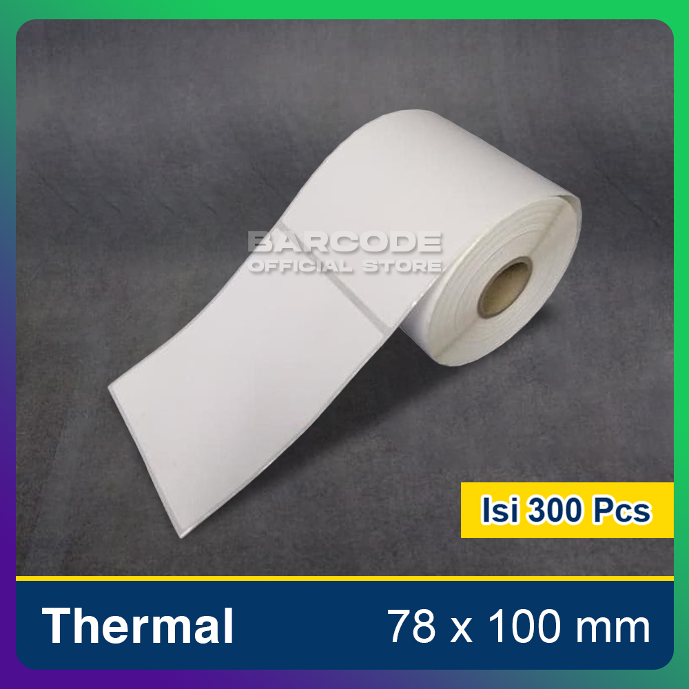 

Label Thermal 78x100mm 78x100 Sticker Barcode 78 x 100 mm isi 300 Pcs