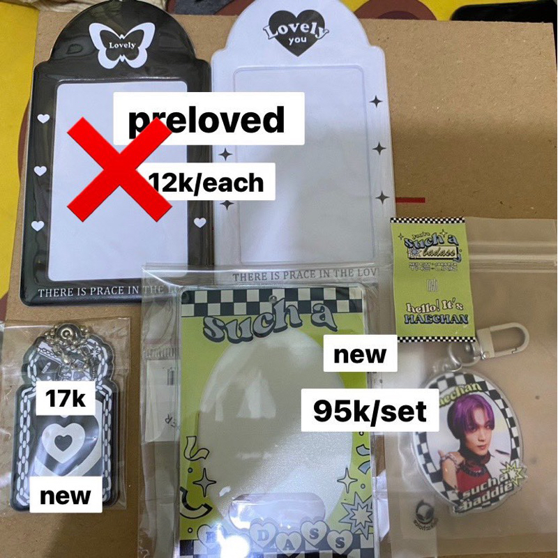 photocard holder ducky world sanrio holder card tiny charm, korumi, kupu kupu, haechan set bibimcat 