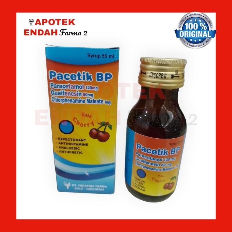 PACETIK BP SIRUP 60ML untuk demam & batuk