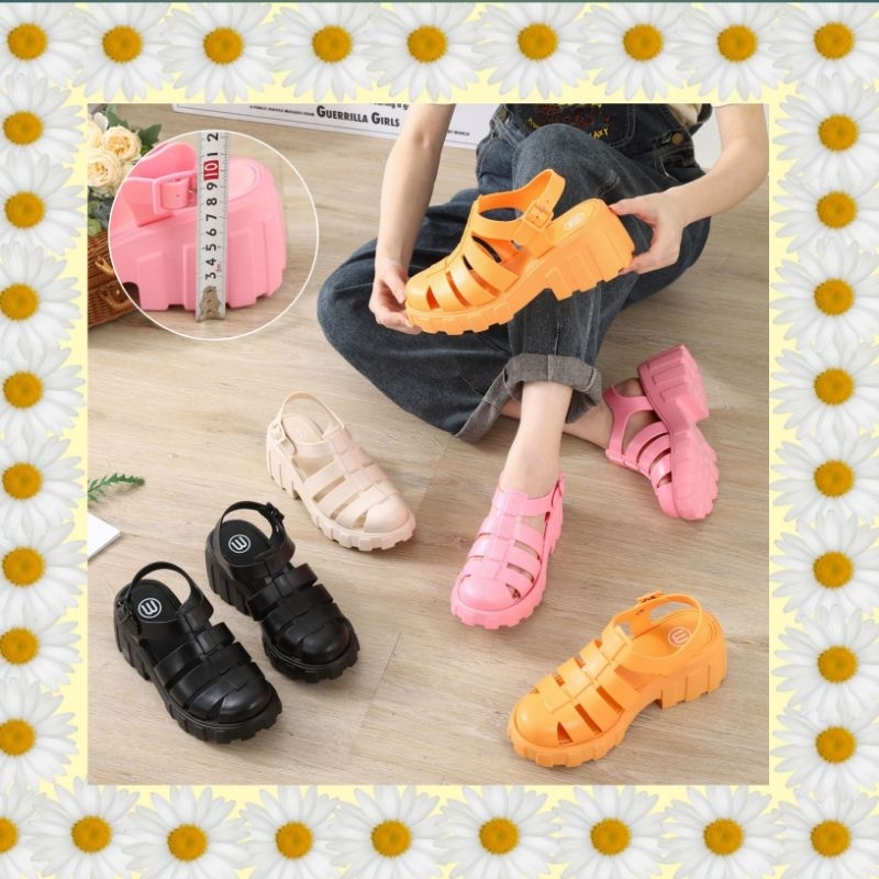SHOES BY TIRA Meisha wedges aurel/sandal wanita hak tinggi/sandal wanita import/jelly shoes ala ala 