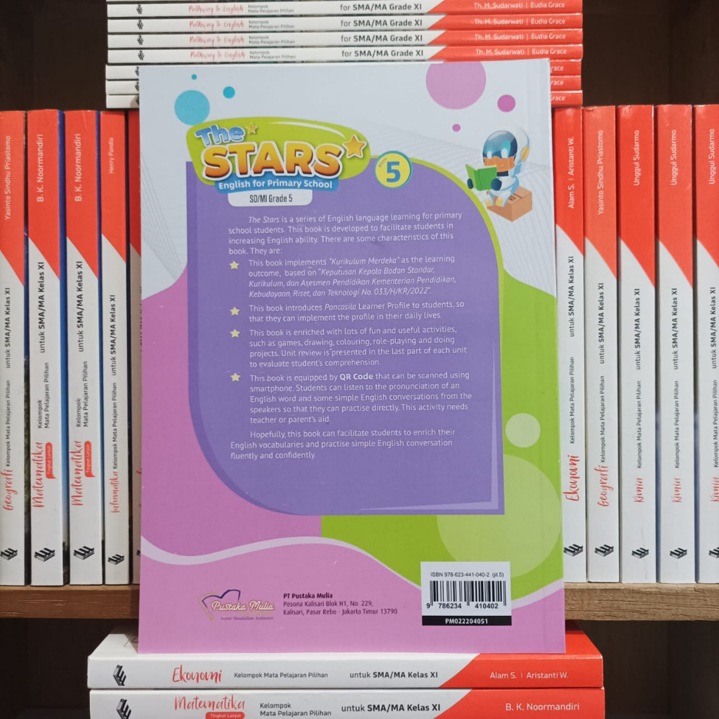 The Stars English Kelas 5 SD Kurikulum Merdeka Pustaka Mulia