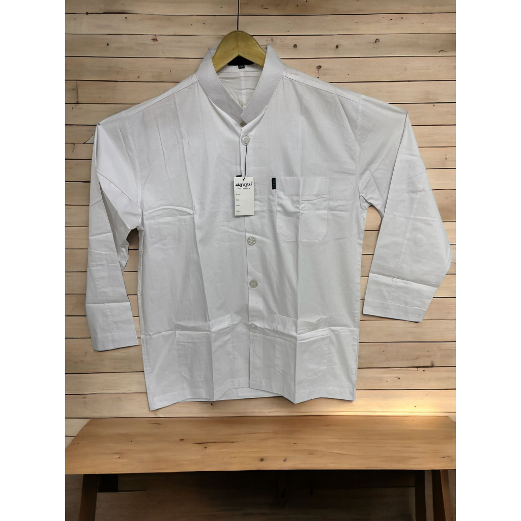 Koko Habib Putih Jumbo Pria Dewasa Lengan Panjang