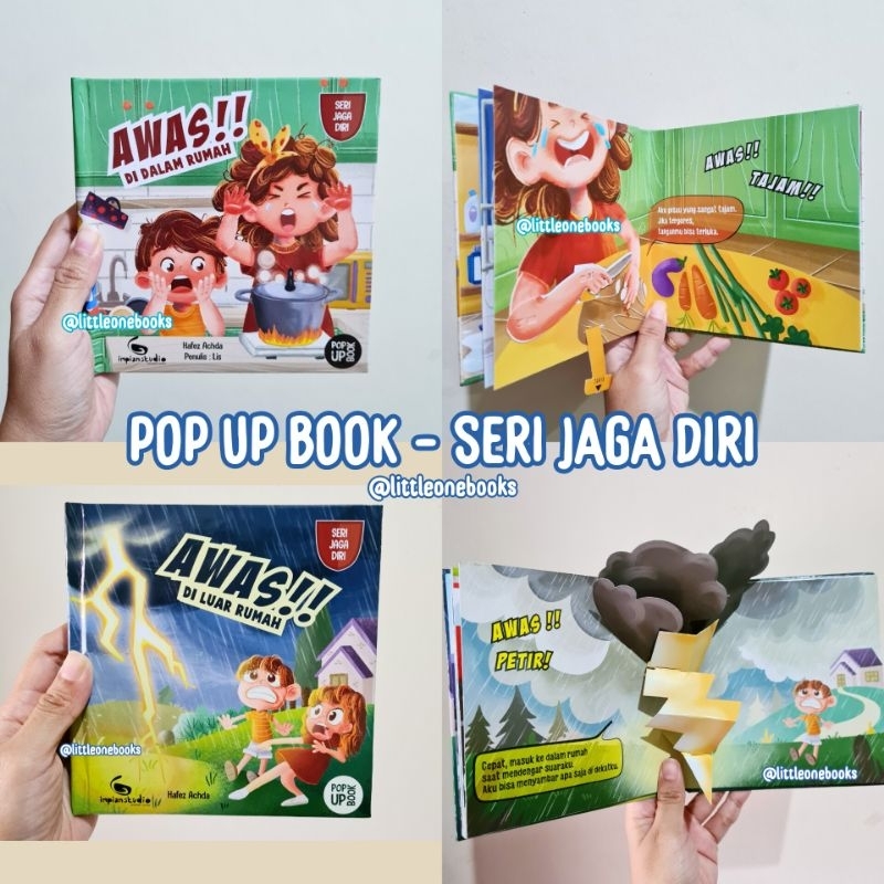 Awas Di Dalam Rumah / di Luar Rumah - Pop Up Book Impian Studio / buku pop up bahasa Indonesia / buk