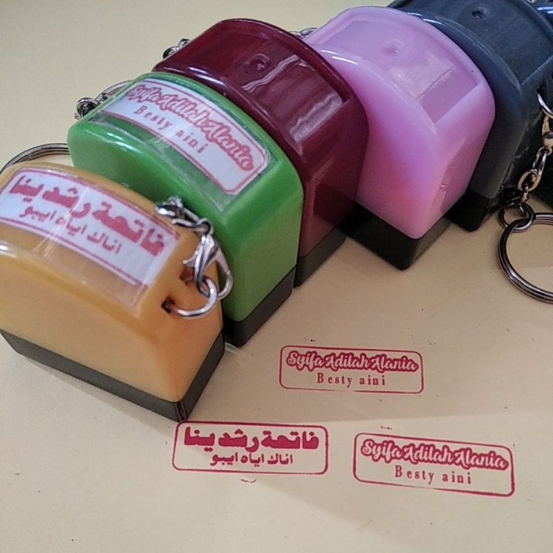 

stempel kaligrafi gantungan kunci