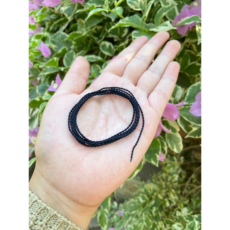 [Tali] Tali Hitam Koka 1 meter untuk gelang koka manik tasbih kokah kokkah kaukah
