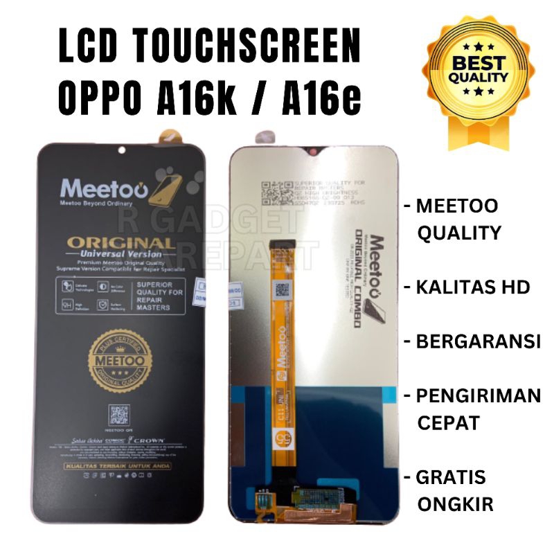 LCD TOUCHSCREEN OPPO A16K / A16E ORIGINAL MEETOO QUALITY LCD FULLSET