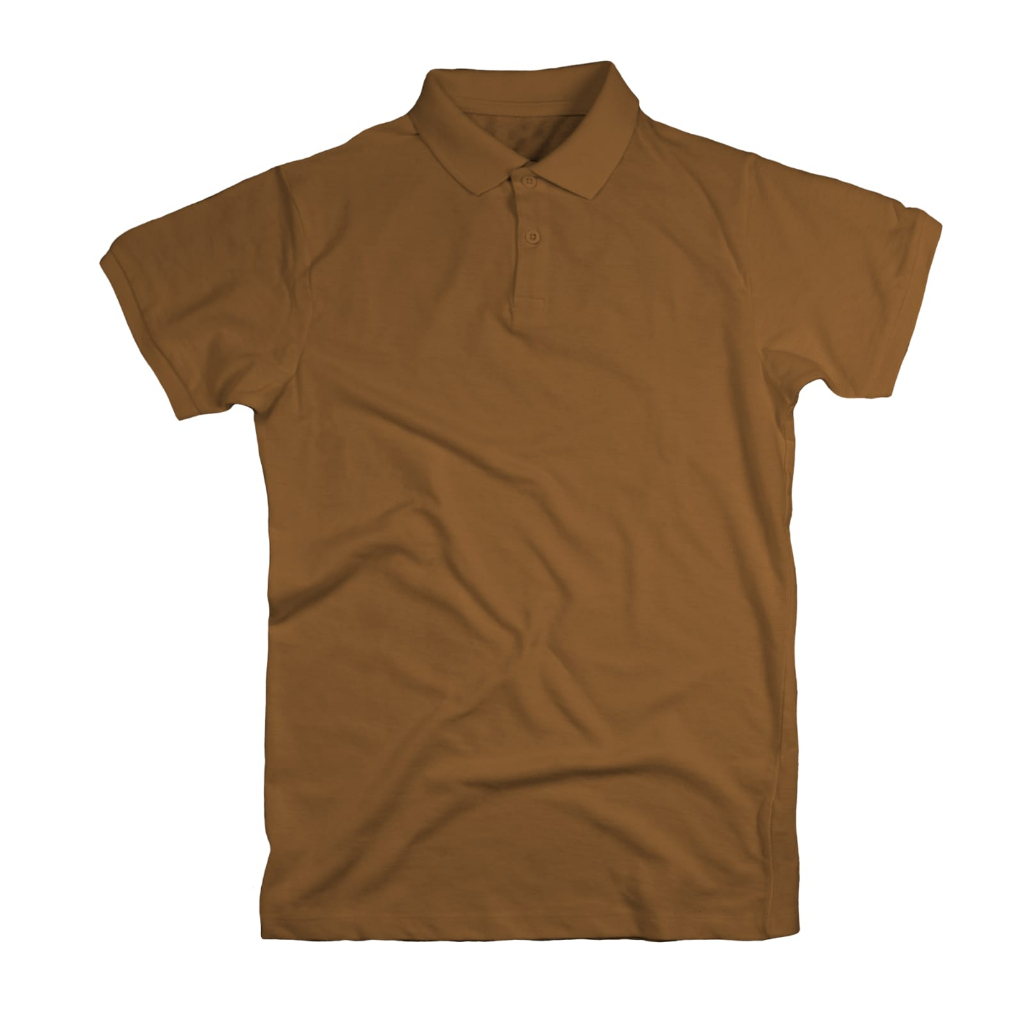 KAOS KERAH / POLO SHIRT COMBED PIQUE DIAMOND 30S PENDEK - WARNA DARK MUSTARD - AWESAM