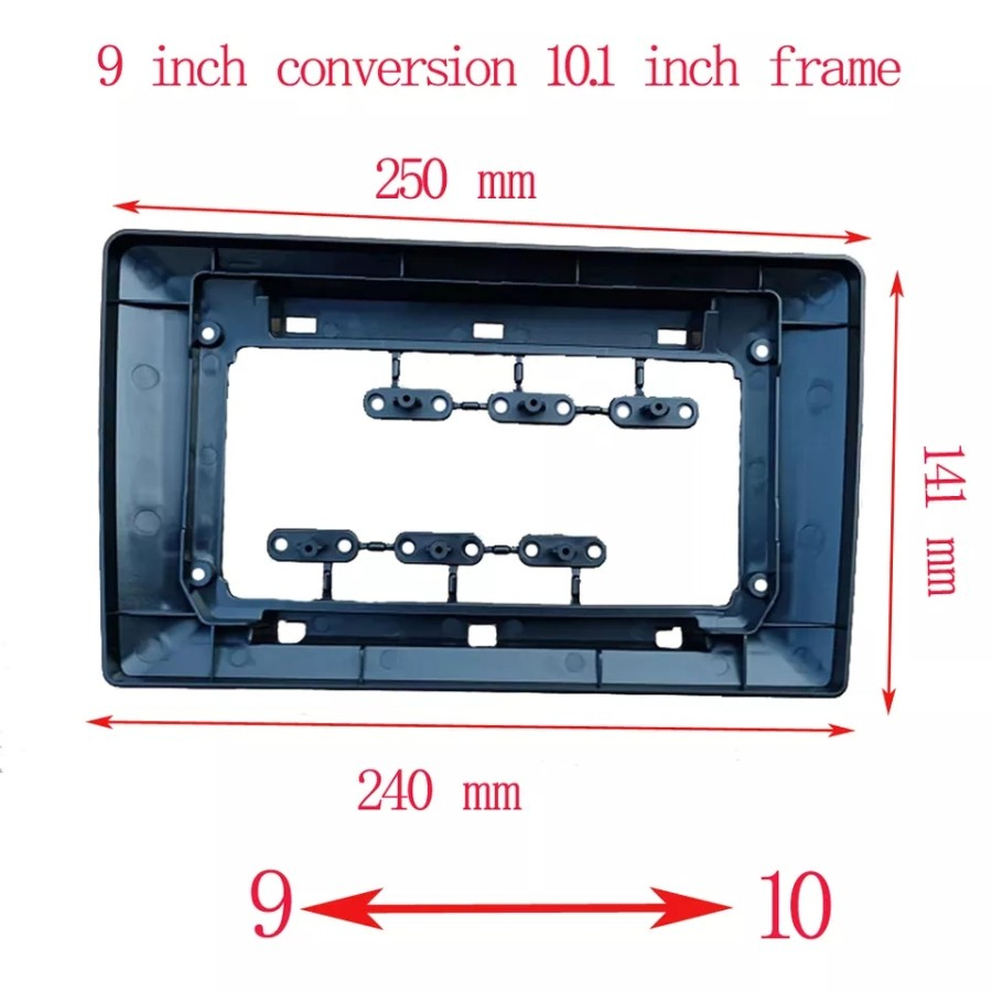 frame adaptor head unit android 10 inch ke frame 9 inch