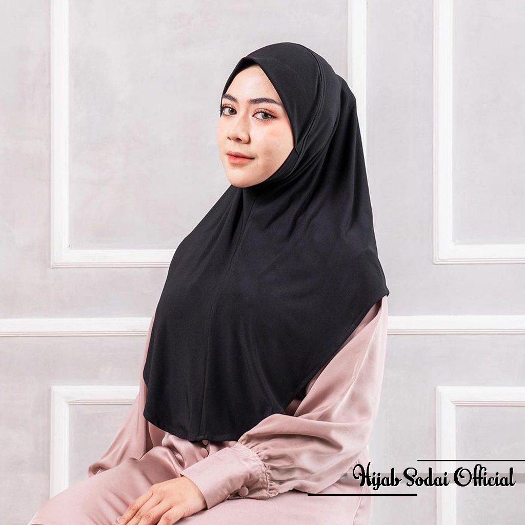 Jilbab Bergo Dagu Instan Malay Jersey Ukuran M