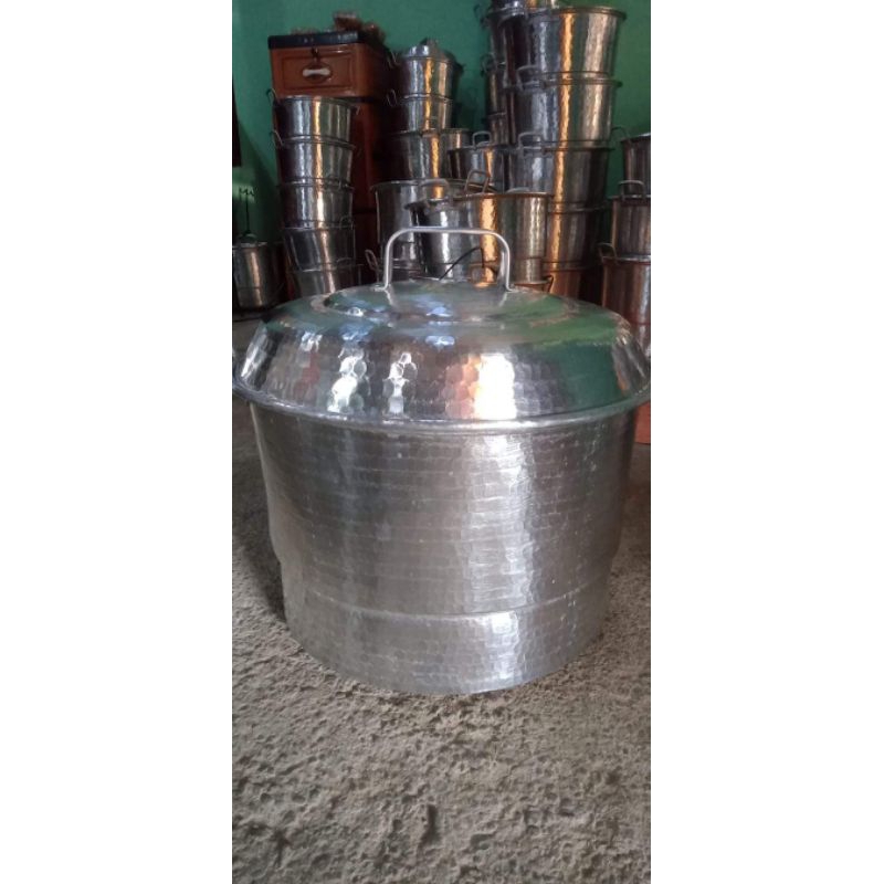 Dandang Kukusan Besar Muat 8kg Handmade Aluminium Tebal