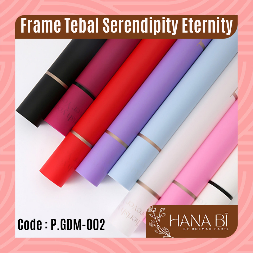 

5 Lembar Cellophane Frame Tebal Serendipity Eternity Sinowrap Ori Kertas Buket Bunga Korean Waterproof Flower Wrapping Paper P.GDM-002