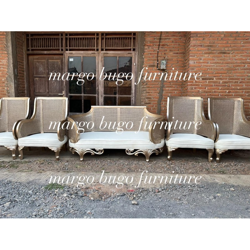 SOFA PELAMINAN KAPSUL ROTAN / SOFA KAPSUL ROTAN / KURSI PELAMINAN ROTAN / KURSI ROTAN / SOFA ROTAN /