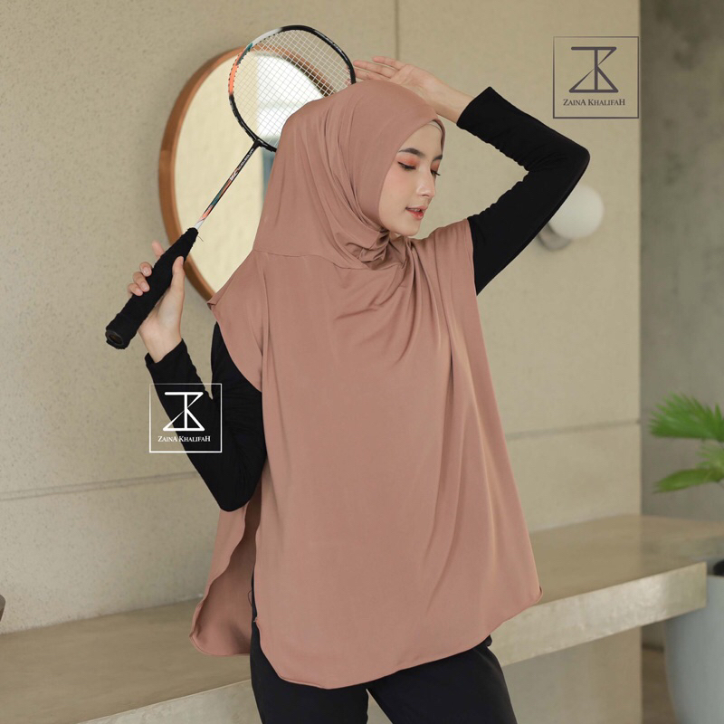 Hijab Rompi Olahraga | Bergo Vest Rompie Sport Syar'i Jumbo Lengan Kutung Jersey Premium