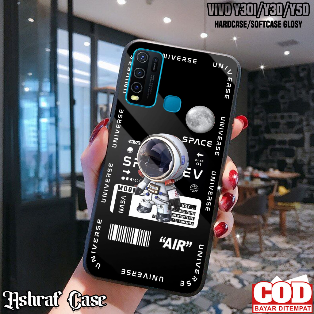 Case Hp Vivo Y30i / Y30 / Y50 - Casing Hp Vivo Y30 / Y30i / Y50 ( PLNT ) Softcase Glass Kaca - Kondo
