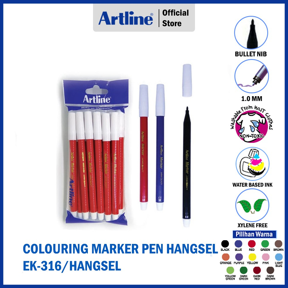

ARTLINE Spidol Mewarnai Marker Hangsel EK-316/H (1 BUAH / 1 PCS)