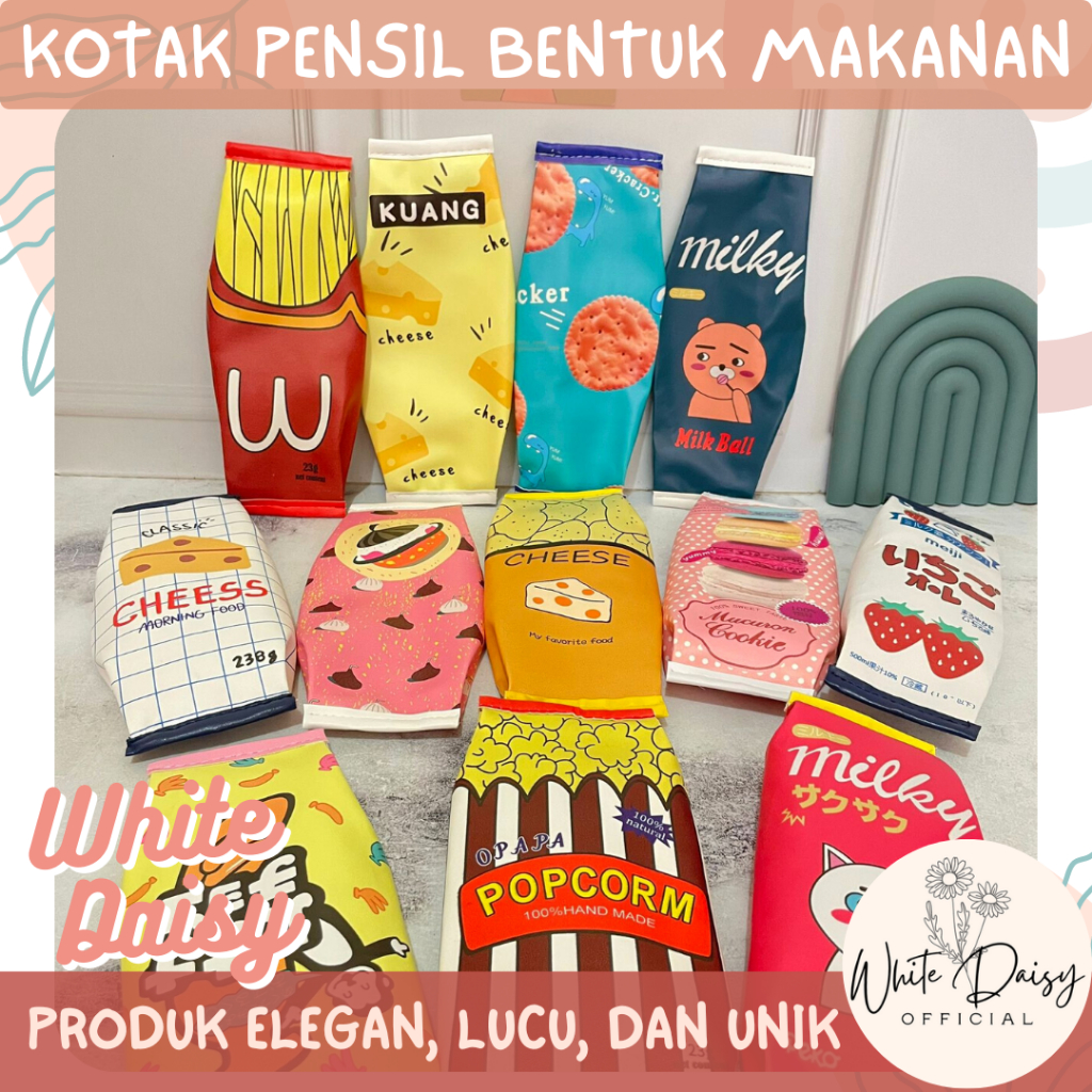 

Kotak pensil bentuk makanan ringan fast food snack lucu unik hadiah
