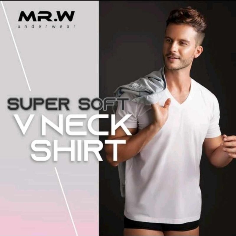Mr W KAOS WACOAL SUPER SOFT SHIRT MR.W MR. W KAUS DALAM POLOS KATUN