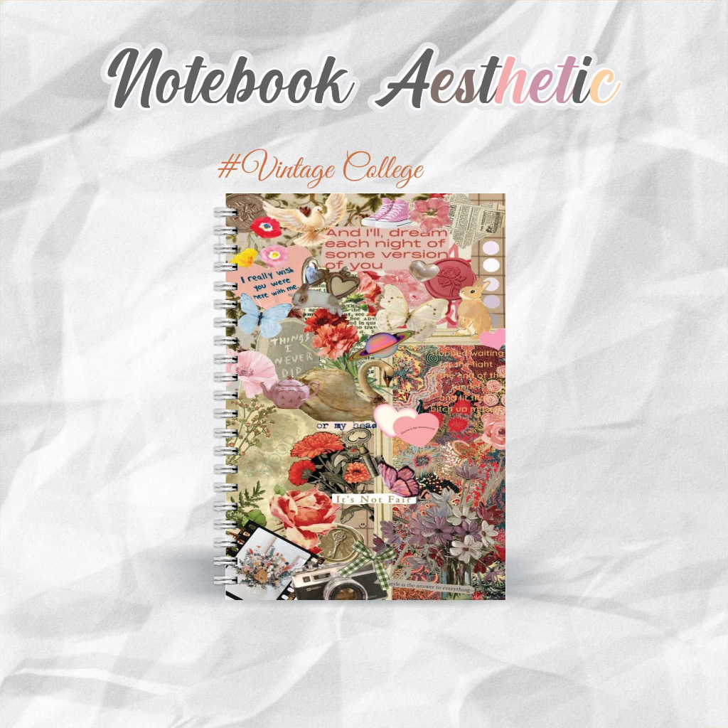 

NOTEBOOK A5 VINTAGE COLLEGE CATATAN/JURNAL BOOKPAPER GRID/KOTAK2#DOTTED/TITIK2#BLANK/POLOS