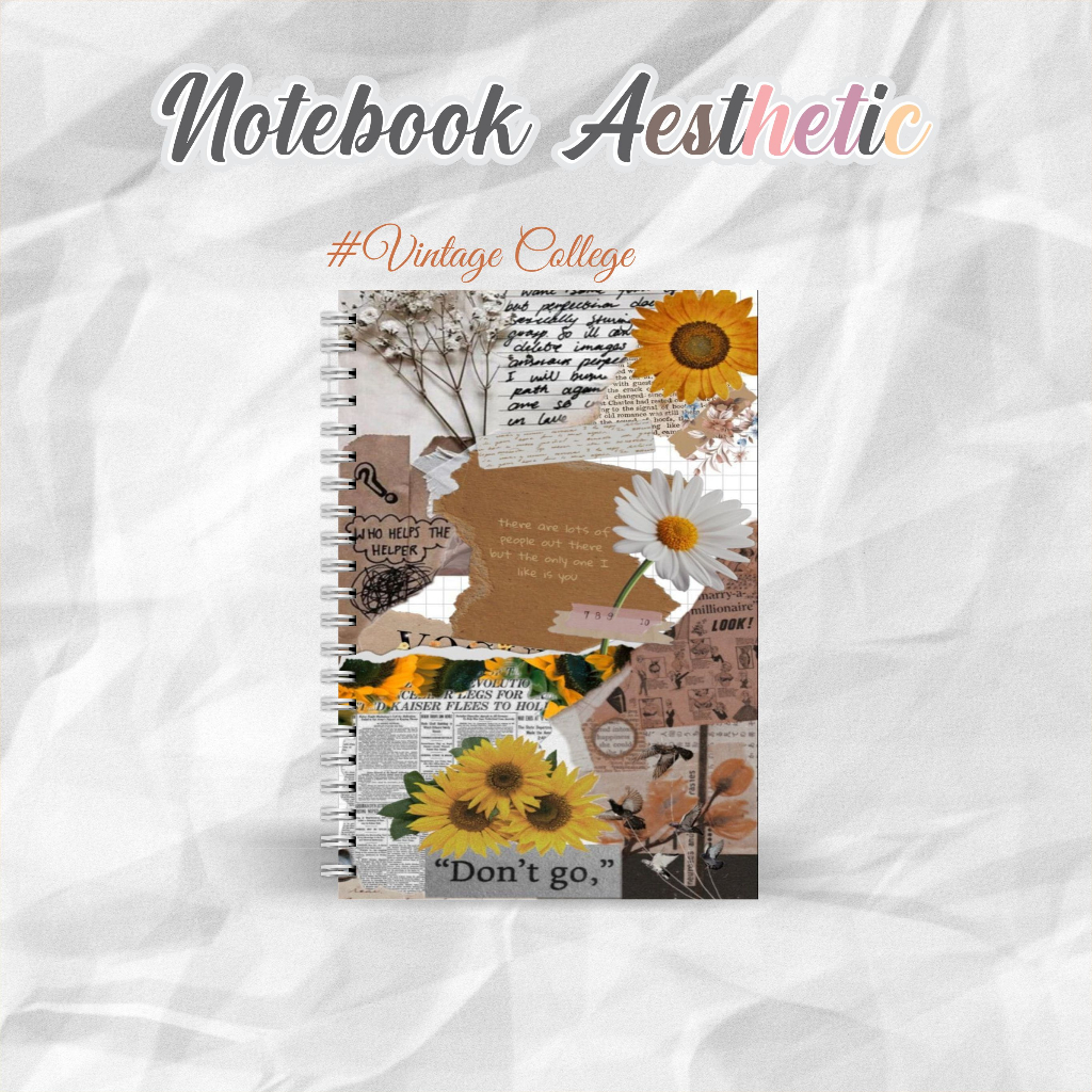 

NOTEBOOK A5 VINTAGE COLLEGE CATATAN/JURNAL BOOKPAPER GRID/KOTAK2#DOTTED/TITIK2#BLANK/POLOS