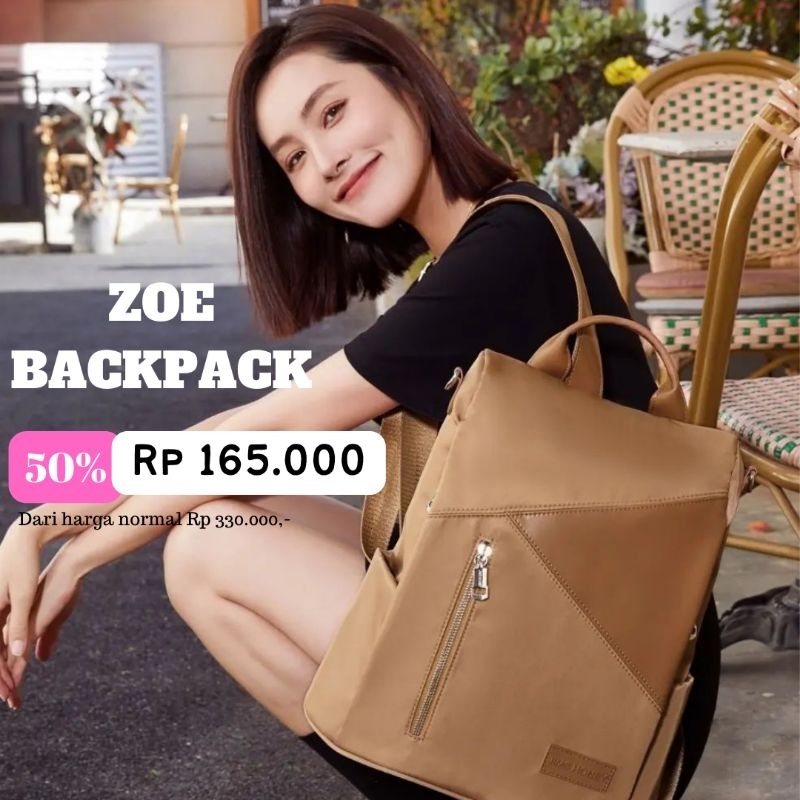 ZOE BACKPACK JIMS HONEY TAS RANSEL WANITA TAS CEWEK TAS CANTIK TAS ANTI MALING