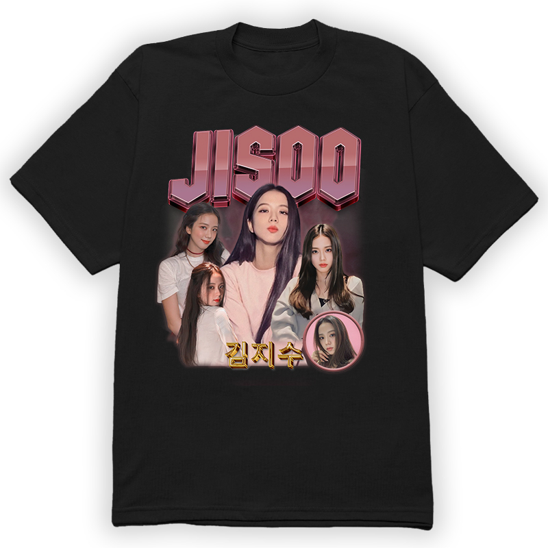 T-Shirt Kaos Jisoo Blackpink Korean Pop Kaos Blackpink Kim Jisoo Lengan Panjang