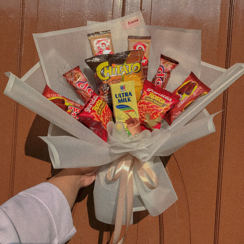 

Snack bouquet | Buket jajan | Hadiah wisuda, sidang, sempro, semhas, ulang tahun | Kado lamaran, hari ibu, hari guru
