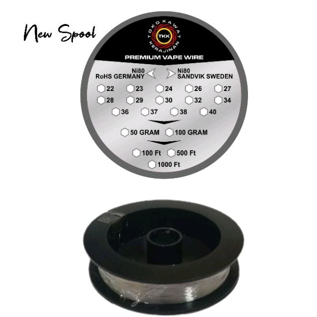 Nichrome 80 Ni80 Sandvik Sweden AWG 37 Made in Sweden Kualitas Kawat Premium High Quality USA