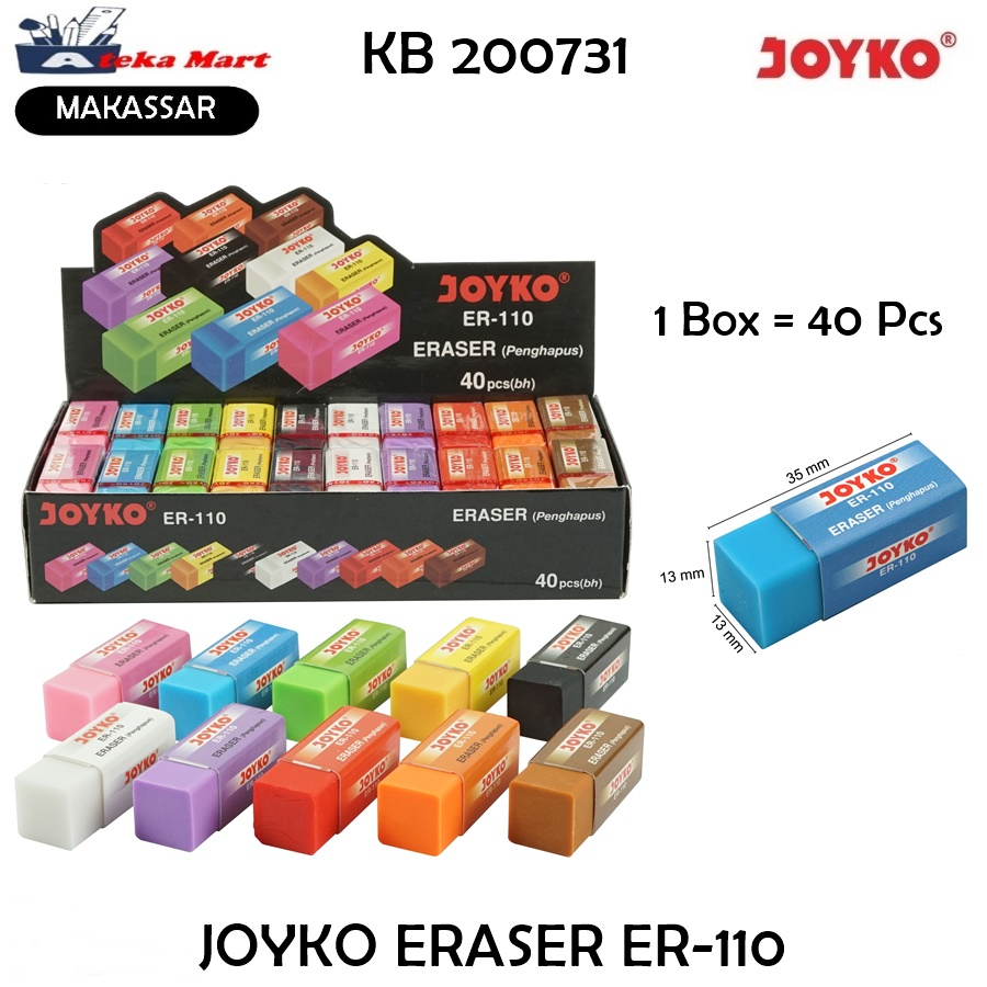 

[BOX/40PCS] JOYKO ERASER ER-110 PENGHAPUS