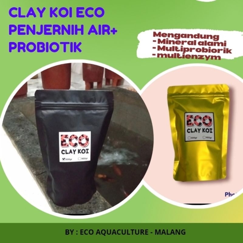 Penjernih Kolam Koi Clay Koi ECO Plus Probiotik Bakteri Starter