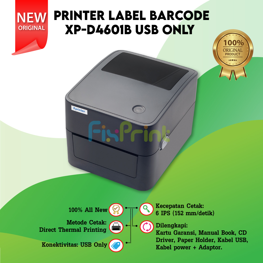 Printer Label IWARE Thermal Xprinter XP4601 XP-D4601 XP-4601 D4601B