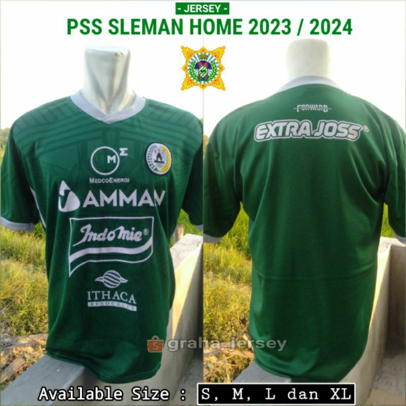Jersey PSS Sleman Home 2023 - 2024 BRI Liga 1 Hijau Terbaru Lokal
