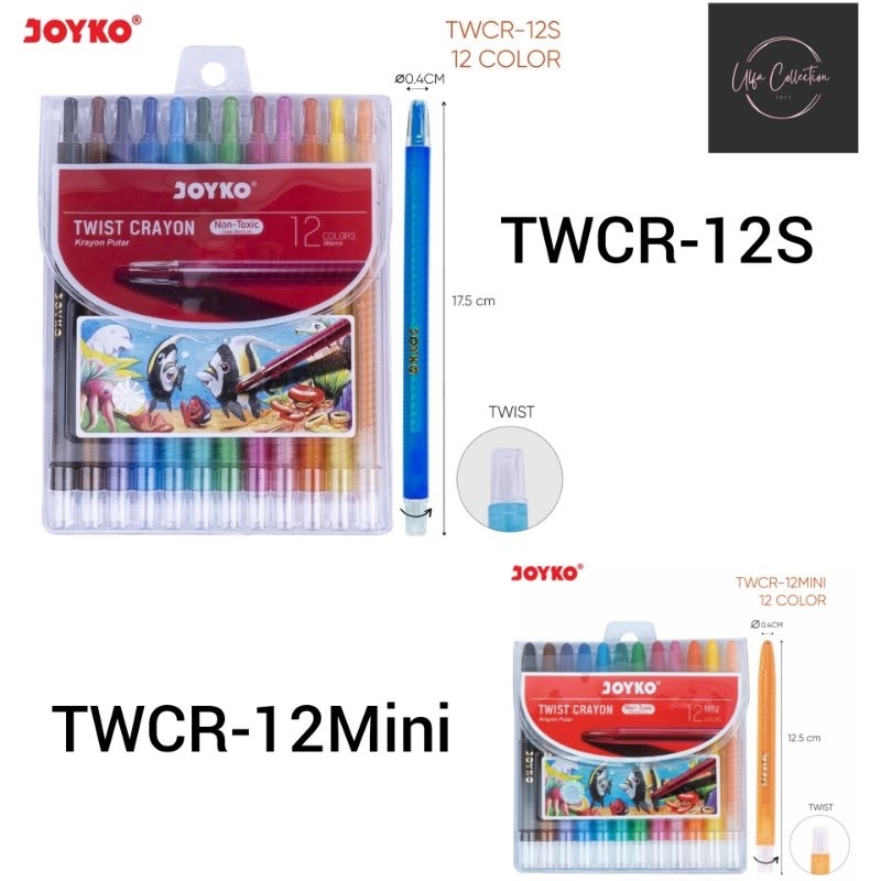 

KRAYON PUTAR TWIST CRAYON JOYKO TWCR-12S (Panjang)/TWCR-12MINI(Pendek)