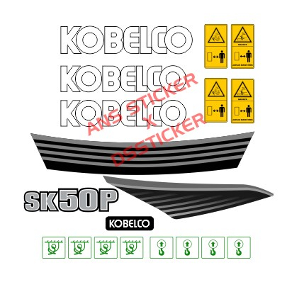 Sticker Excavator Kobelco SK50p Stiker Alat Berat