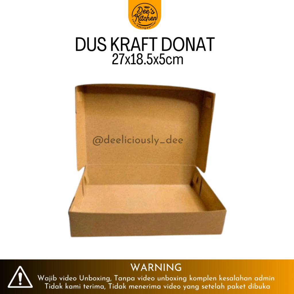 

(satuan) Dus Kraft Donat Isi 6 (27x18,5x5) FULL LAMINASI