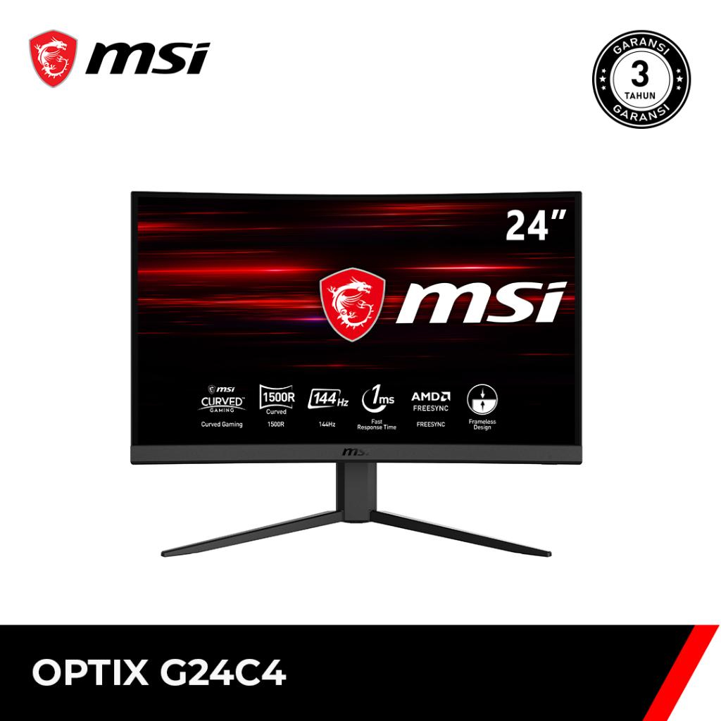 MSI Monitor LED Optix G24C4 Curved 24"Inc