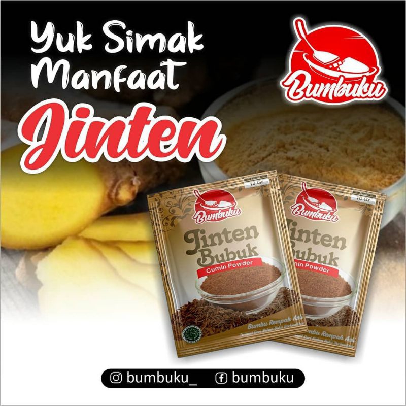 

Jinten Bubuk sachet / renceng merk Bumbuku isi 10gr x 10 pcs