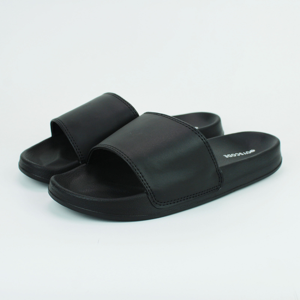 Sendal Selop Pria Boyscode Fullblack Original | Sendal Selop Distro Pria | Sandal pria kekinian