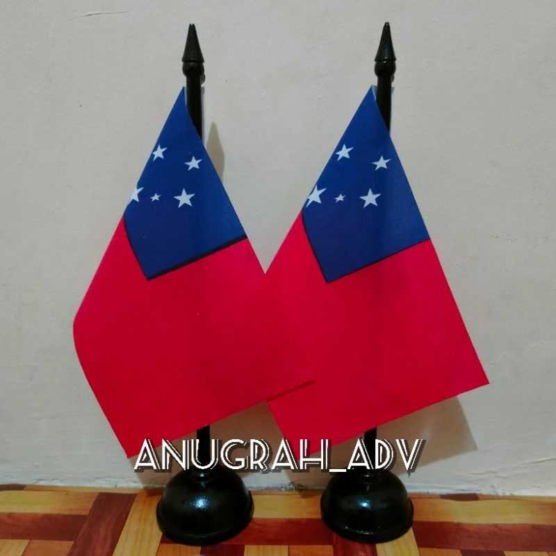 

tiang kayu bendera meja SAMOA