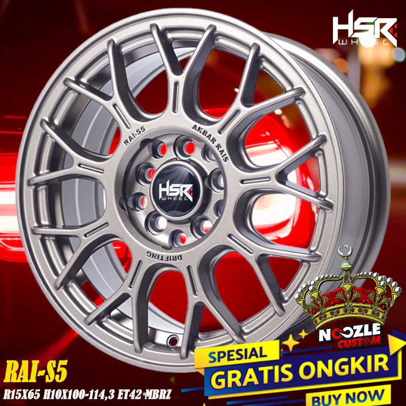 Promo Velg HSR Ring 15 Baut 5 Double PCD Baut 5 Pelek HSR Terbaru Harga Special