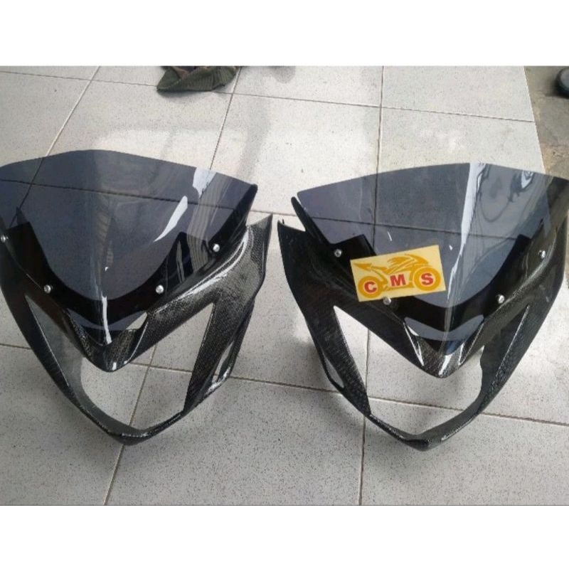 cover lampu  cb150r old carbon