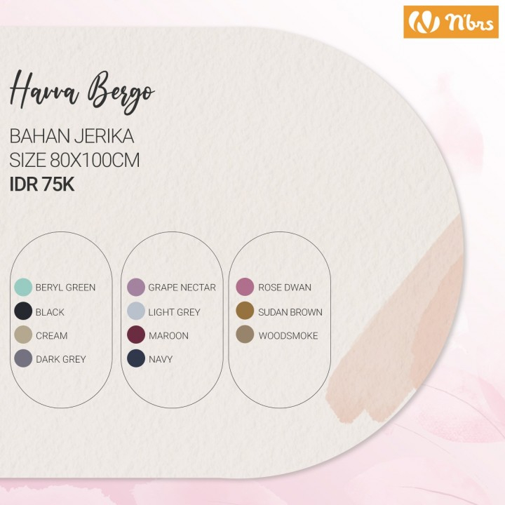HAVVA BERGO / BERGO / NIBRAS HIJAB / HIJAB NBRS TERBARU