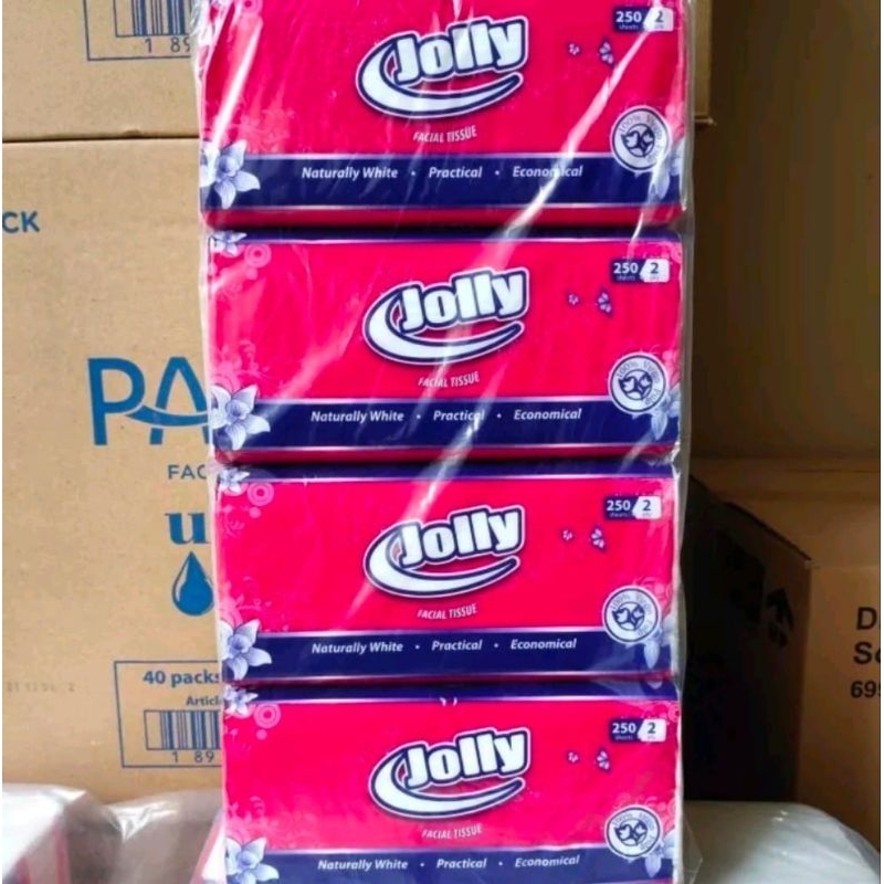 Jolly facial Tissue 4Pack 250's 2ply