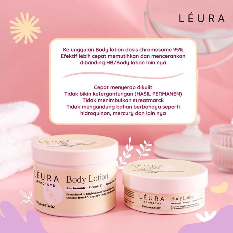 HB KROMOSOM BPOM 100gr Double High Dosis spf90++ LEURA BODY LOTION CROMOSOME