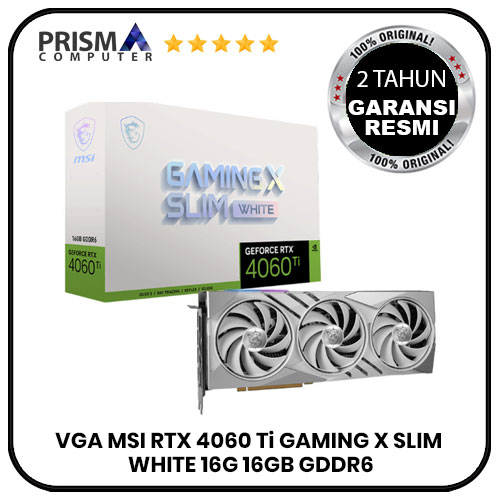 VGA MSI RTX 4060 Ti GAMING X SLIM WHITE 16G 16GB GDDR6