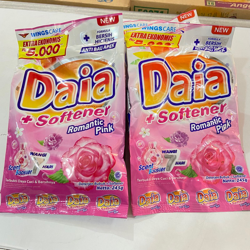 GROSIR SEMBAKO - Sabun Cuci Daia Softener Pink 245gr